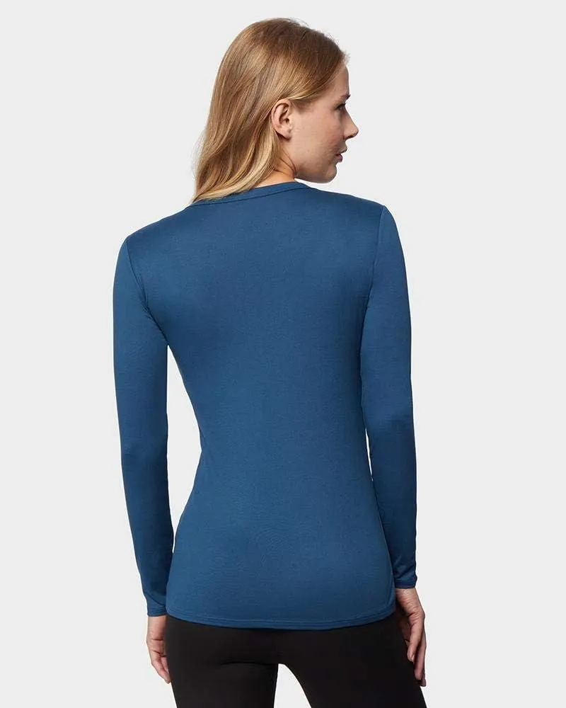 32 Degrees Heat Womens Ultra Soft Thermal Lightweight Baselayer Crew Neck Long Sleeve Top