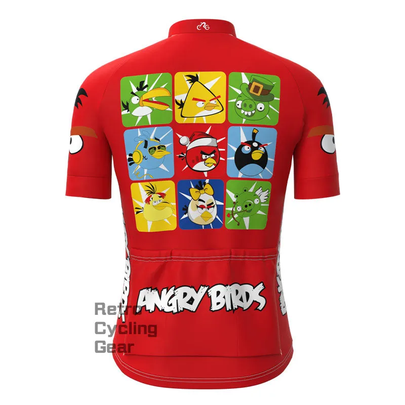 Angry Birds Red Short Sleeves Cycling Jersey