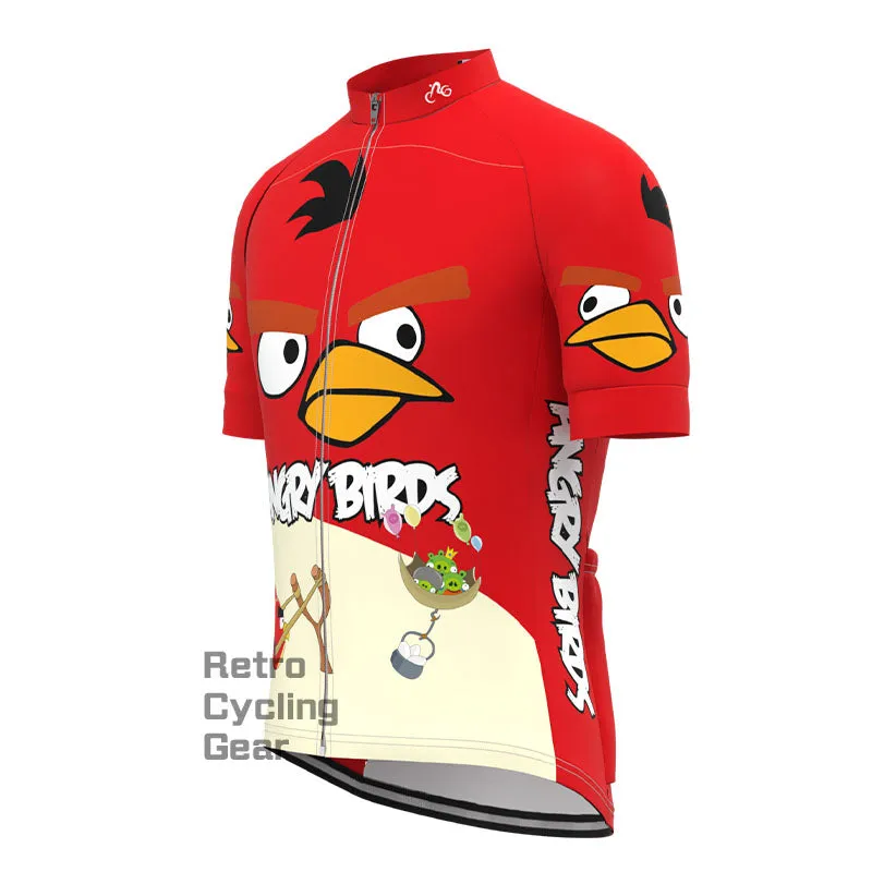 Angry Birds Red Short Sleeves Cycling Jersey