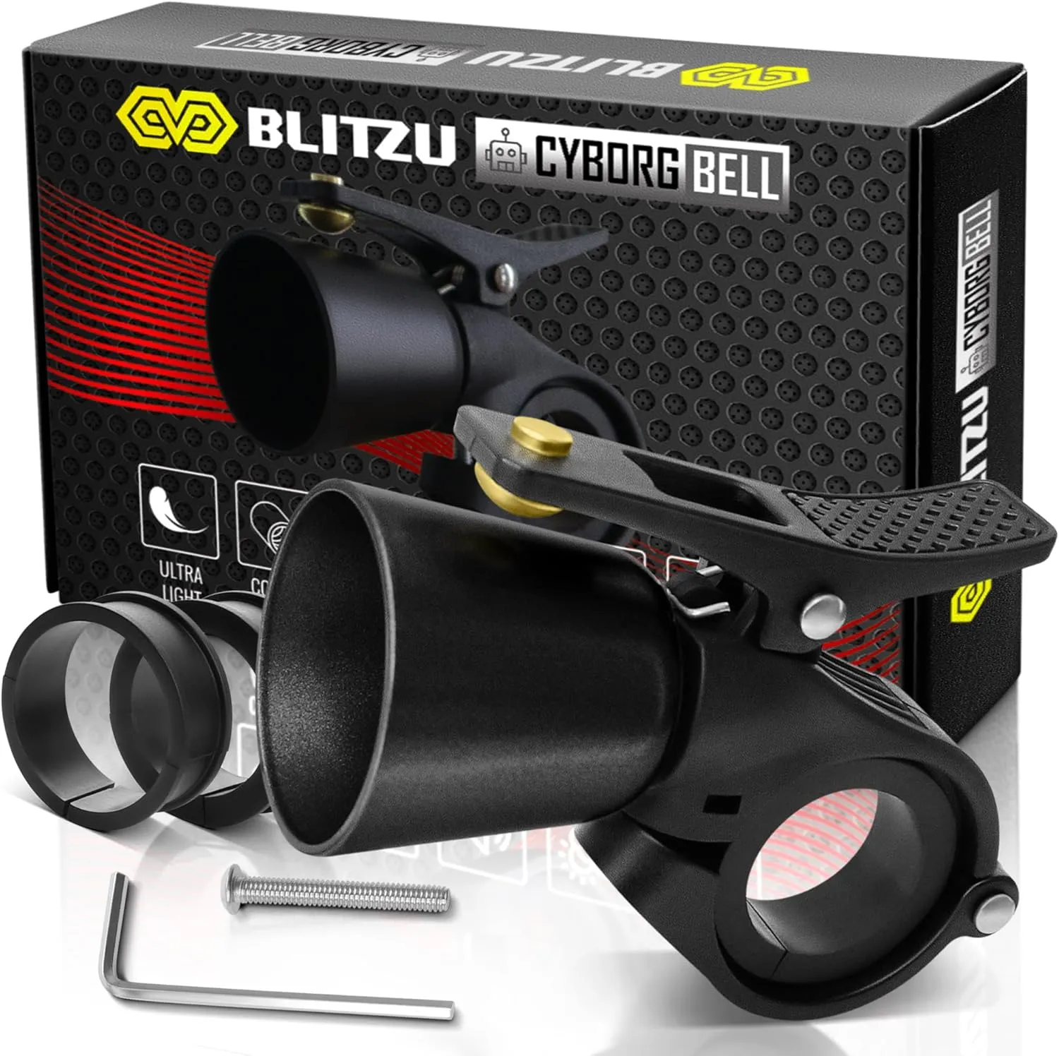 Bike Bell, Aluminum Alloy Classic Bicycle Bells for Adults Kids, 110 dB Loud Crisp Clear Ring Sound, Bike Horn Fit 22.2-31.8 mm Handlebar for Mountain Road Bike Scooter Ebike.