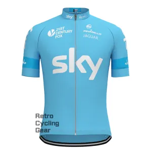 Blue sky Retro Short Sleeve Cycling Jersey