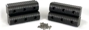 Caliber Bunk Wrap Endcaps 23053-BK, 4-Pack of 2 x 6" Endcaps with Hardware, Black