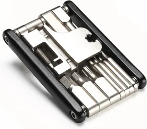 CECO-USA 17 Function Bike Tool with Chain Breaker  Bicycle Multi Tool  Ultra Slim, Compact Pocket Sized, Lightweight  High Strength CR-V 6150 Tool Steel  Easy To Carry
