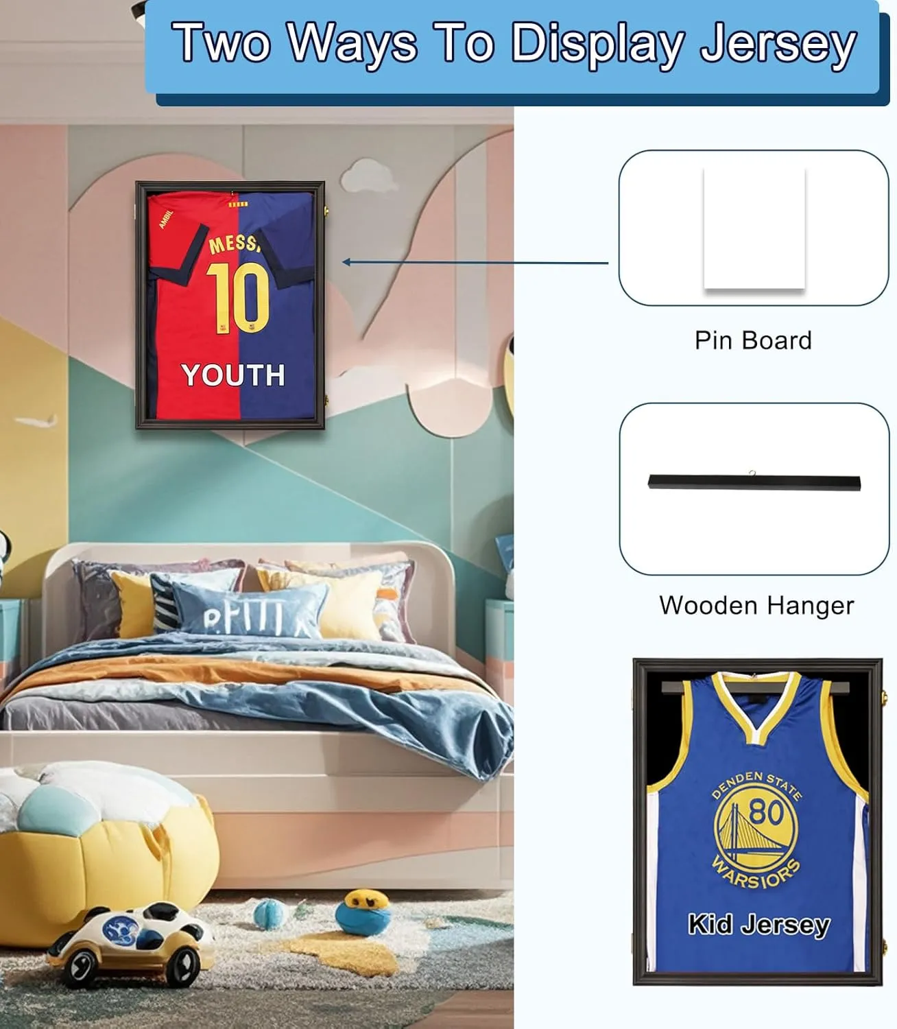 Jinchuan Jersey Frame Display Case Shadow Box Lockable with UV Protection for Baseball Basketball Football Soccer Hockey Sport Shirt