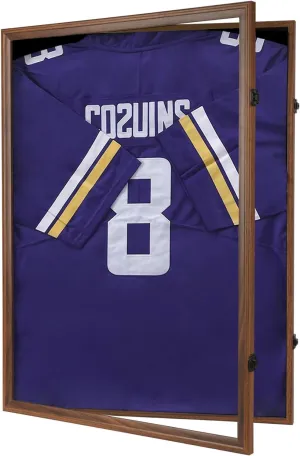 Jinchuan Jersey Frame Display Case Shadow Box Lockable with UV Protection for Baseball Basketball Football Soccer Hockey Sport Shirt