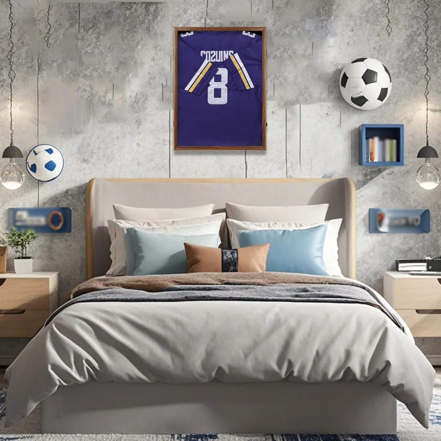 Jinchuan Jersey Frame Display Case Shadow Box Lockable with UV Protection for Baseball Basketball Football Soccer Hockey Sport Shirt