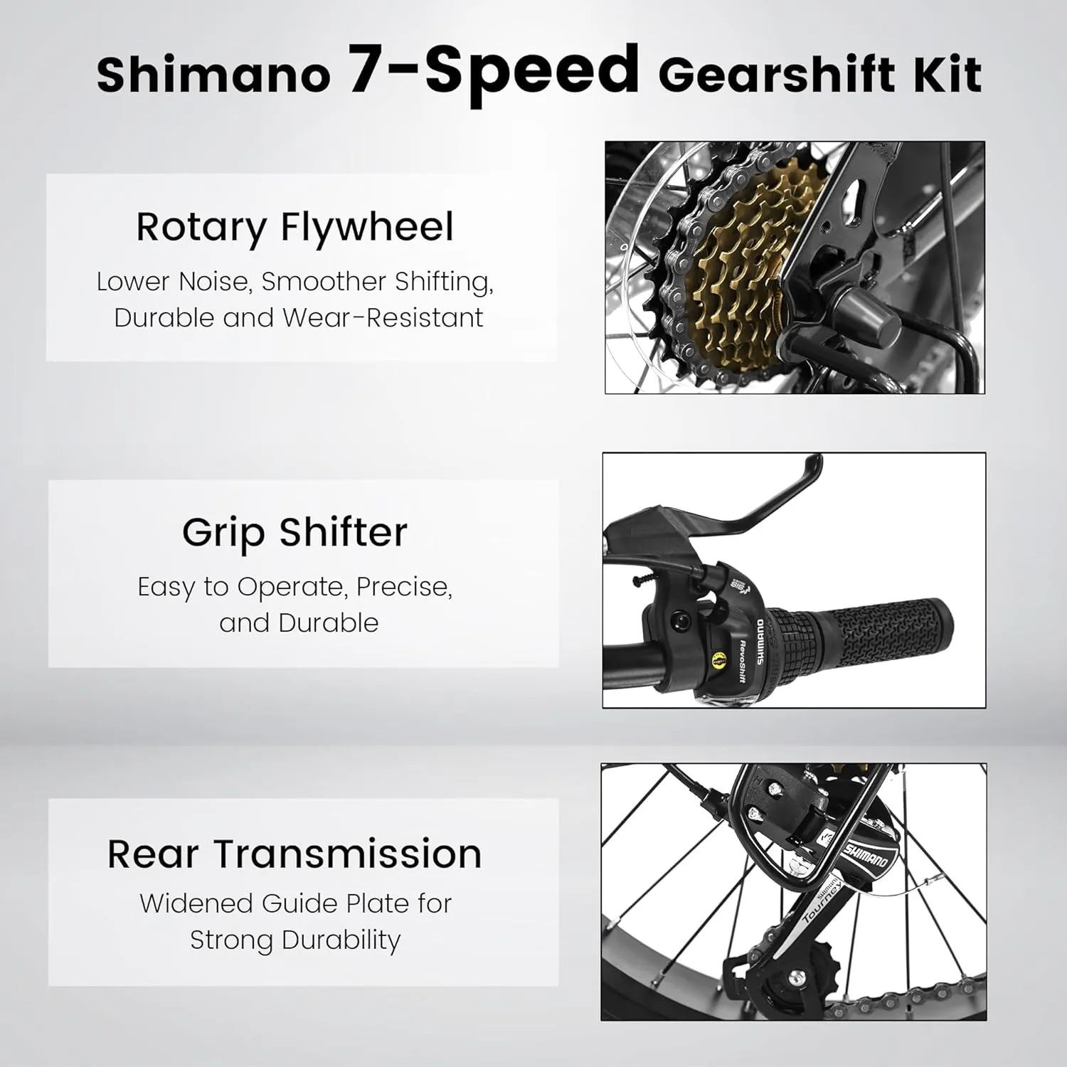 Kids' Bike 20 Inch Wheels Fat Tire Bike, 4" Wide Fat Tire Snow Mountain Bike Ages 8-12 Year Old, Steel Frame, 7 Speed Teenager Children Kids' Bicycles
