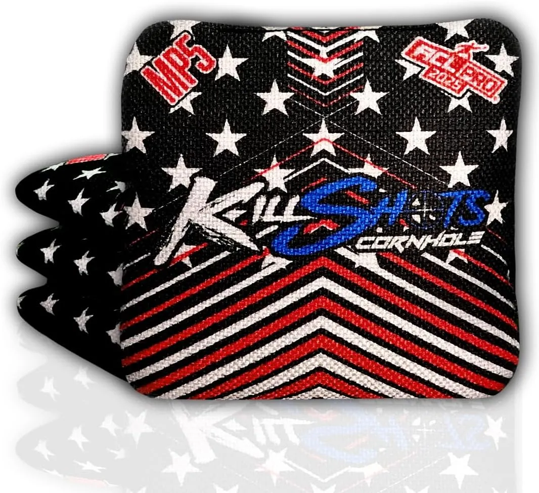 Killshots Cornhole | MP5 Series | Limited Edition | 2025 ACL Pro Certified Cornhole Bags | Premium Quality | Dual-Speed | Durable & Weather Resistant | Set of 4 Bags