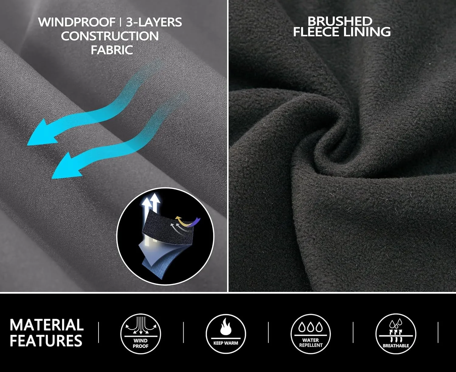 Little Donkey Andy Women's Fleece Lined Waterproof Softshell Pants Hiking Ski Snowboarding Pants