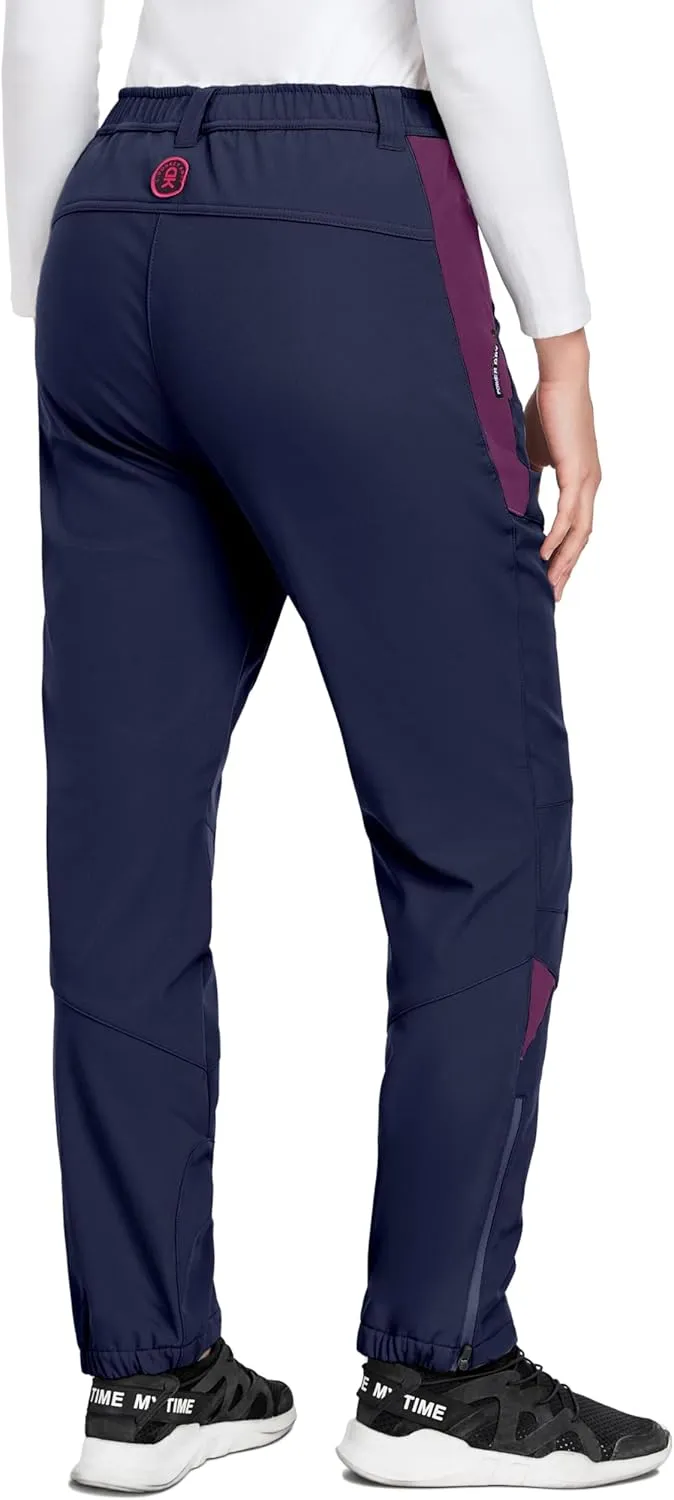 Little Donkey Andy Women's Fleece Lined Waterproof Softshell Pants Hiking Ski Snowboarding Pants