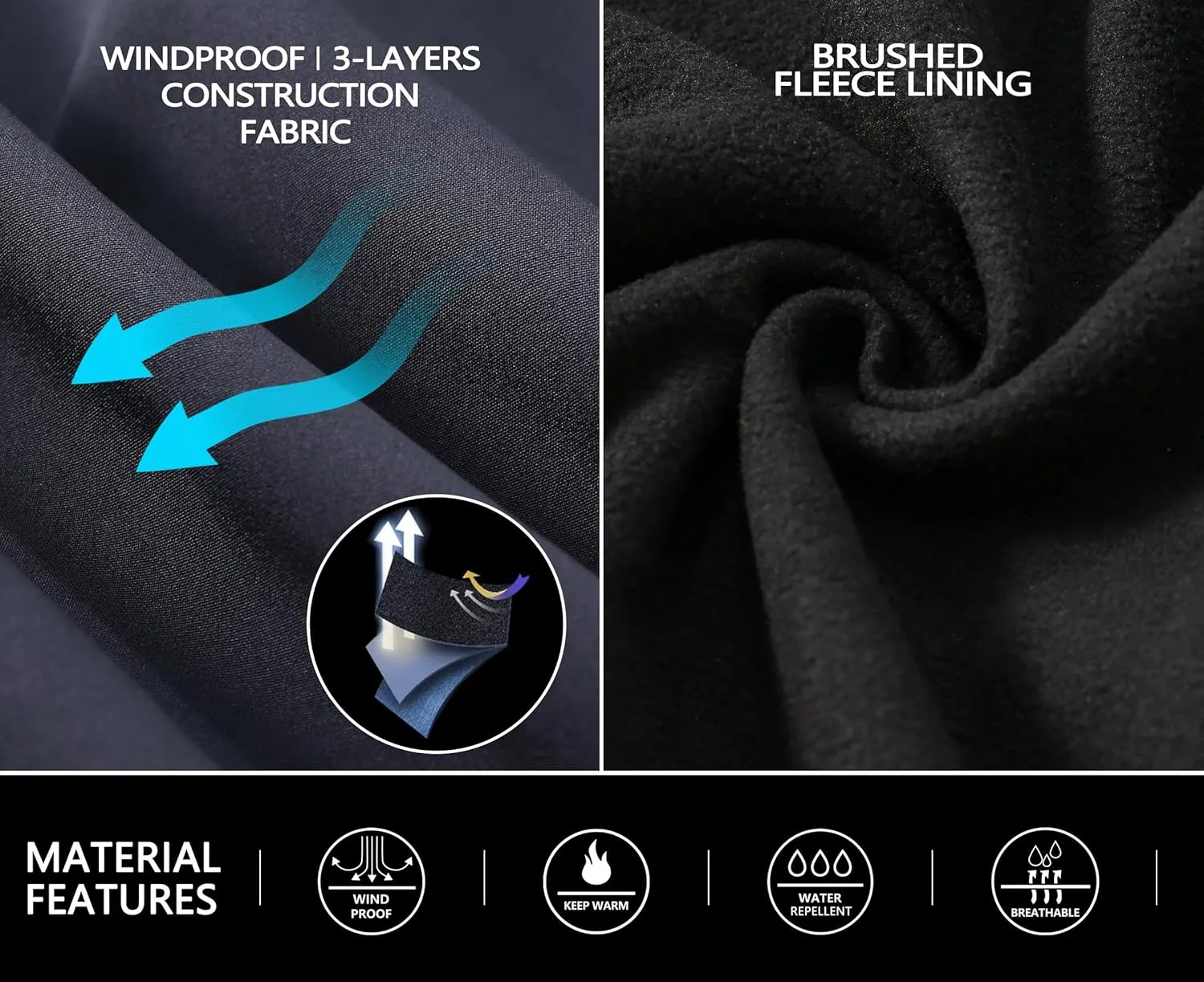 Little Donkey Andy Women's Fleece Lined Waterproof Softshell Pants Hiking Ski Snowboarding Pants