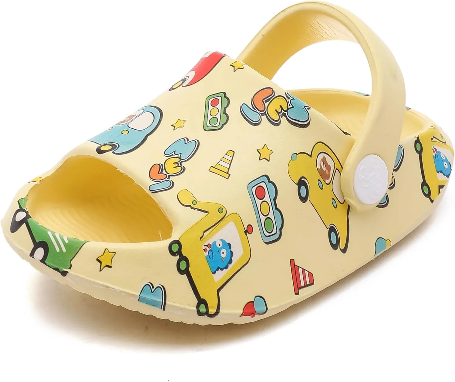 LONSOEN Kids Summer Clogs Boys Girls Slide Sandals Adjustable Toddler Indoor Outdoor Slippers Children Beach Pool Shoes
