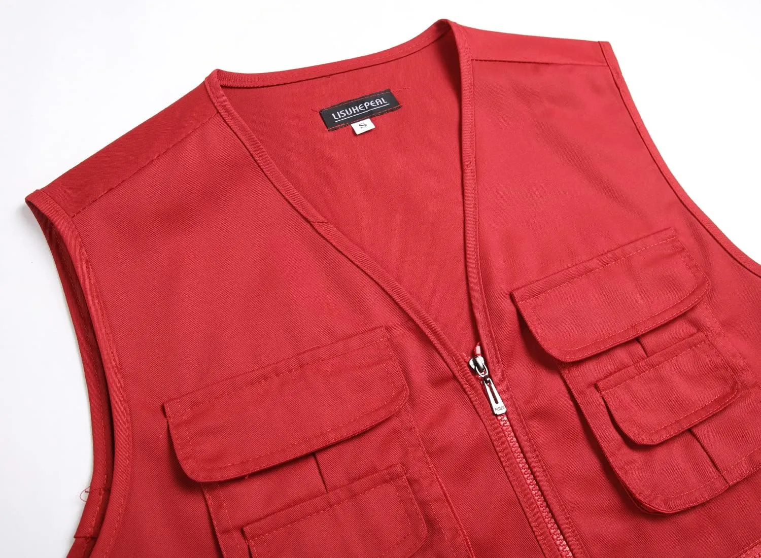 Mens Fishing Vest Summer Outdoor Work Safari Travel Photo Vest with Multi Pockets