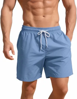 Men's Swim Trunks 5 Inch Quick Dry Board Shorts Mesh Lining Swimming Trunks Beach Shorts for Men Bathing Suits