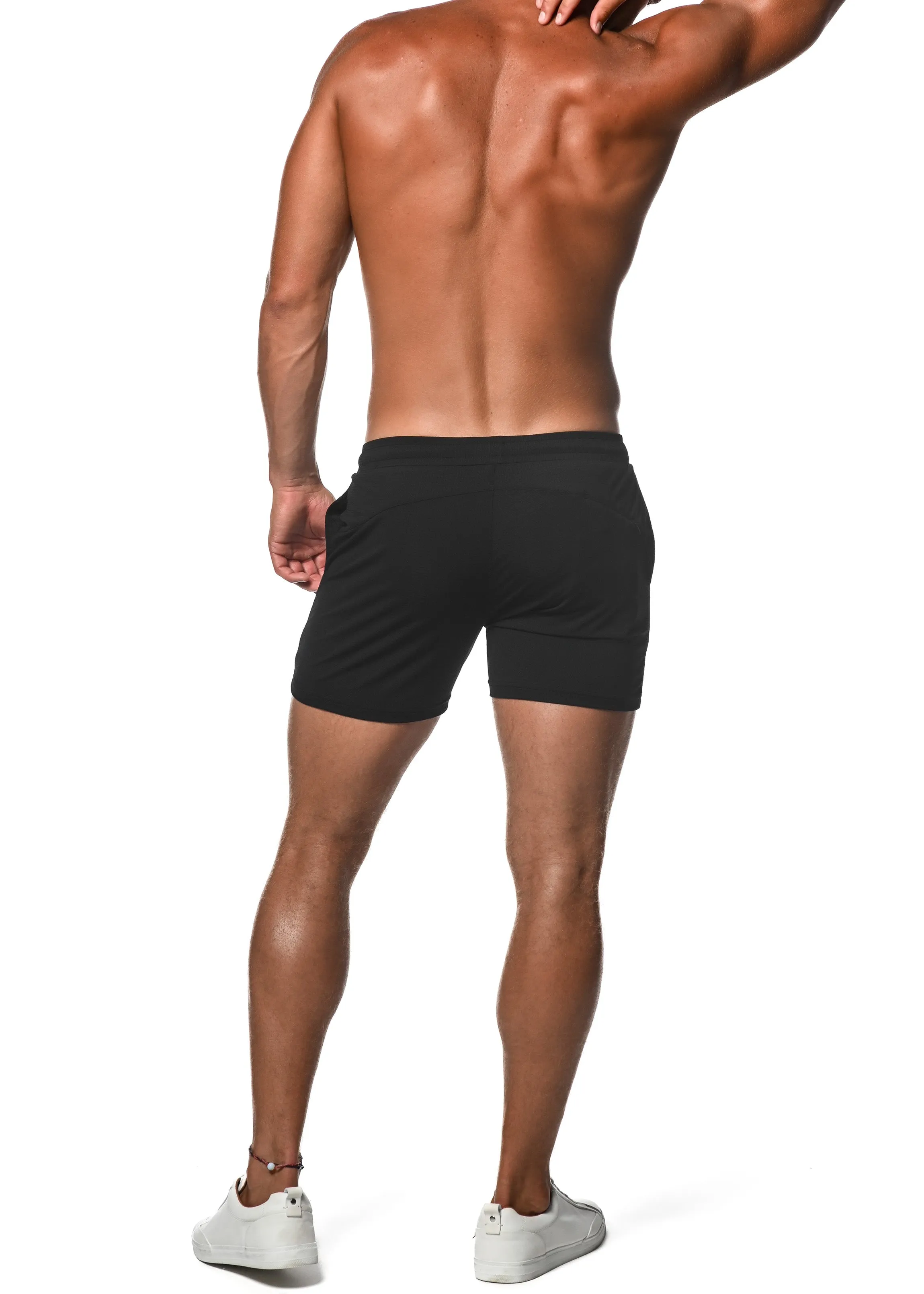 Mesh Grid Stretch Performance Shorts