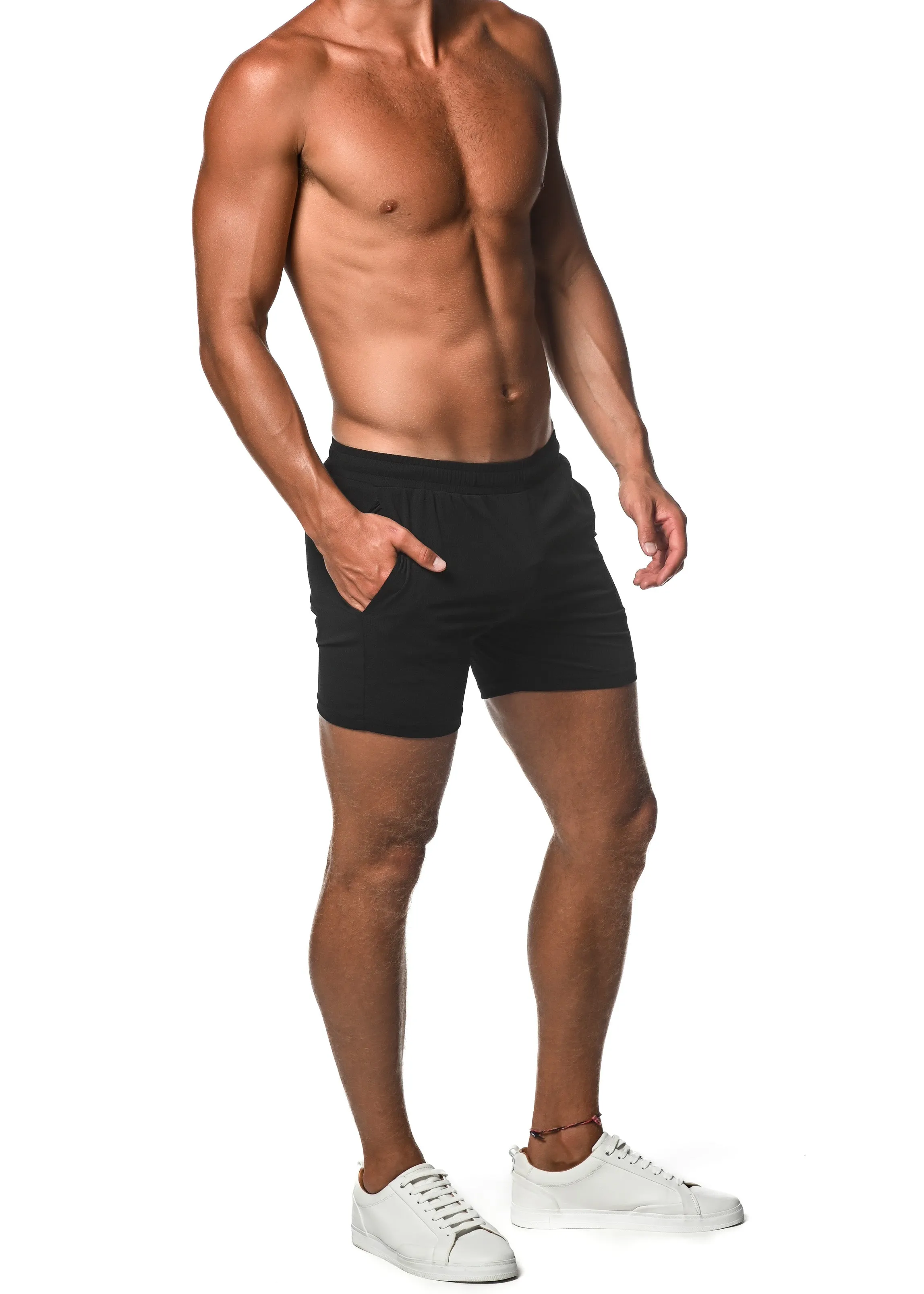 Mesh Grid Stretch Performance Shorts