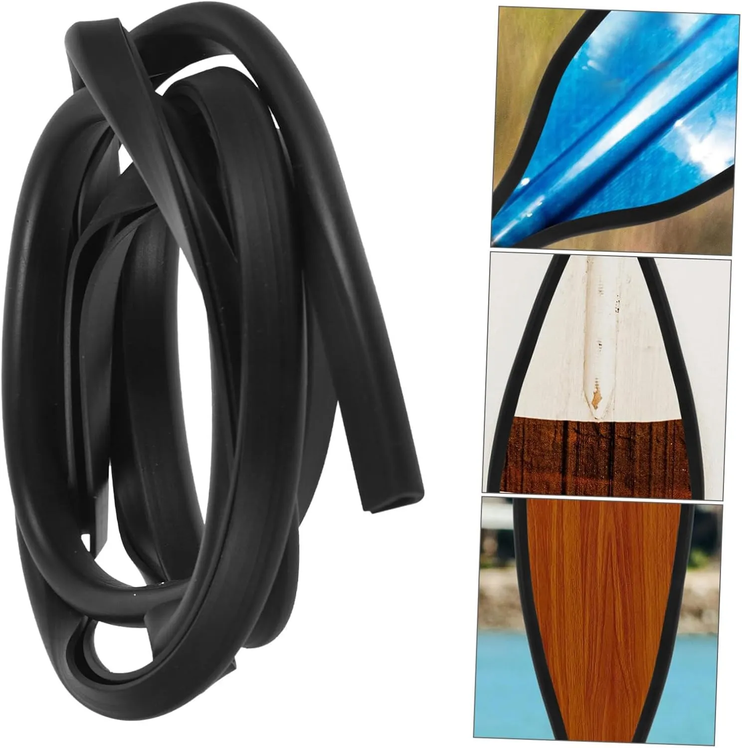 Mipcase Paddle Protectors Black Paddle Edge Protector Paddle Protective Strip Paddle Edges Strip PVC