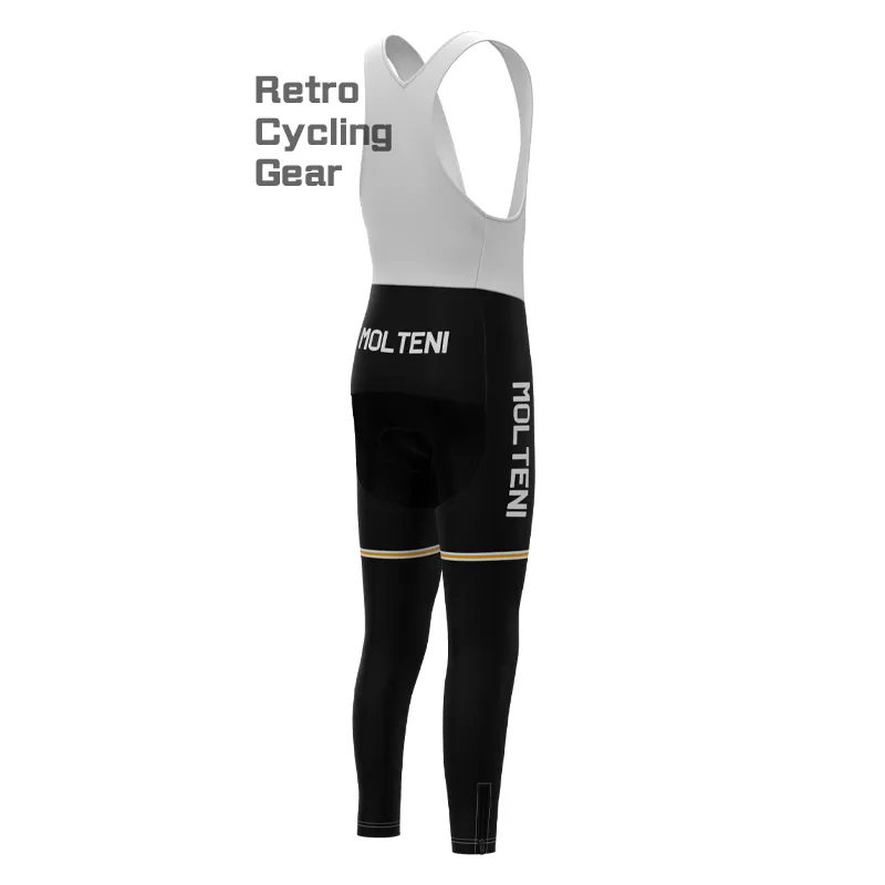 MOLTENI Black Retro Long Sleeve Cycling Kit