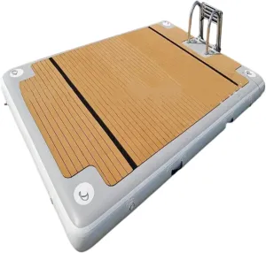 Multi-Person Leisure and Entertainment Floating Platform, Yacht Floating Platform Water Rest Platform, Outdoor Inflatable Floating Raft on The Water,3 * 3m/9.8 * 9.8ft