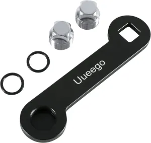 Non-Corrosive Aluminum Boat Drain Plug Wrench, Patented, Fits 1/2 inch NPT Plug, Easy to Use and Store