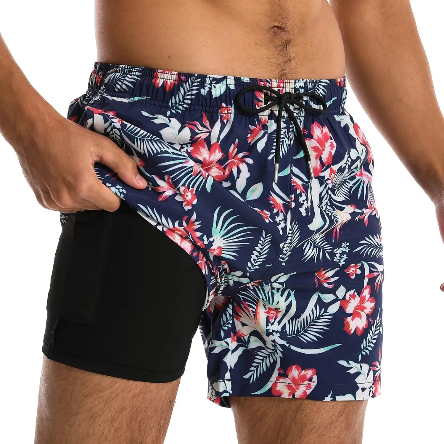 Surenow Mens Swimming Trunks Quick Dry Swim Shorts with Mesh Lining Funny Swimwear Bathing Suits Beach Shorts