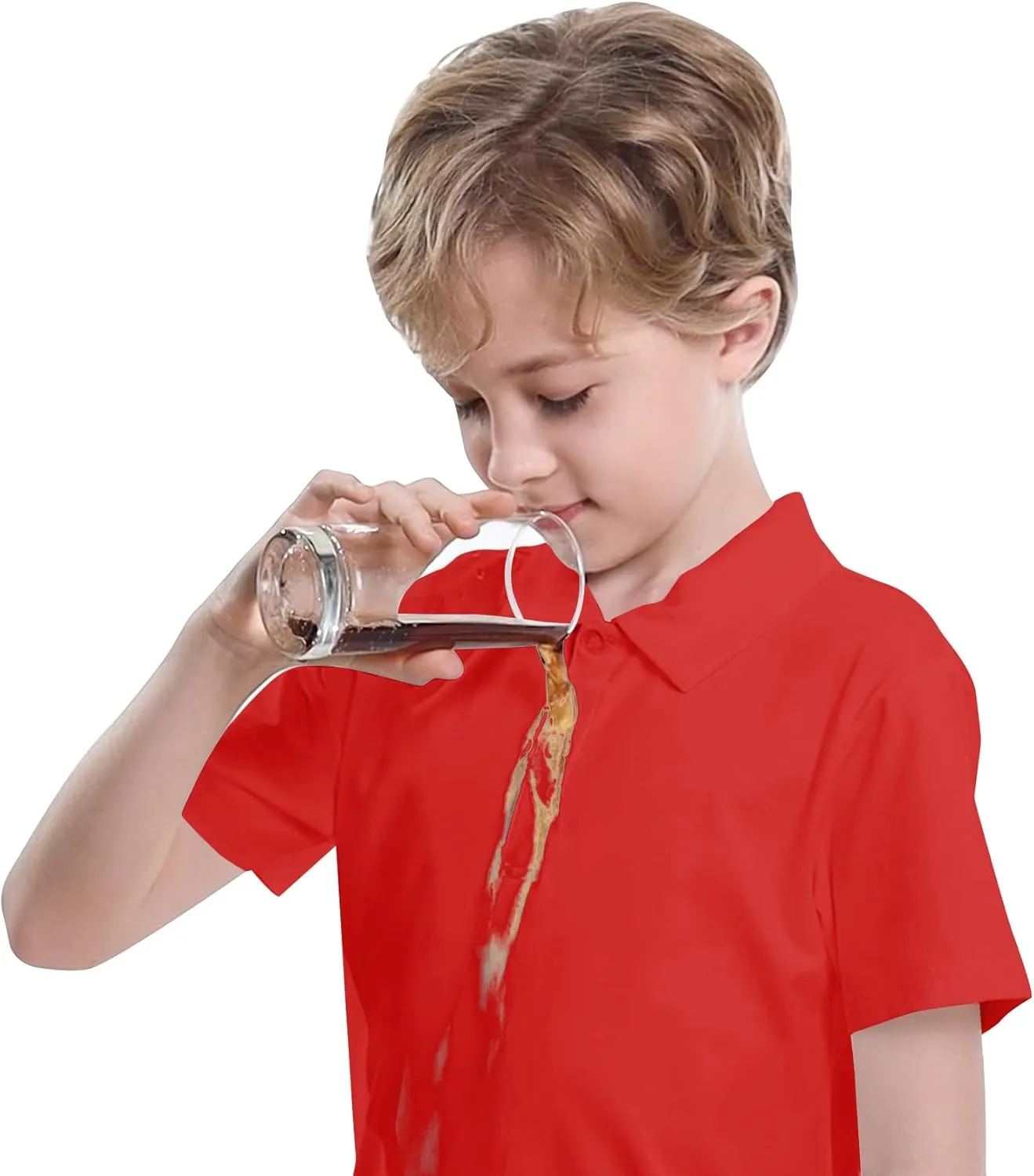 Toddler to Youth Stain Resistant Polo Shirts Kids Collared Golf T-Shirt School Uniform for Boys and Girls