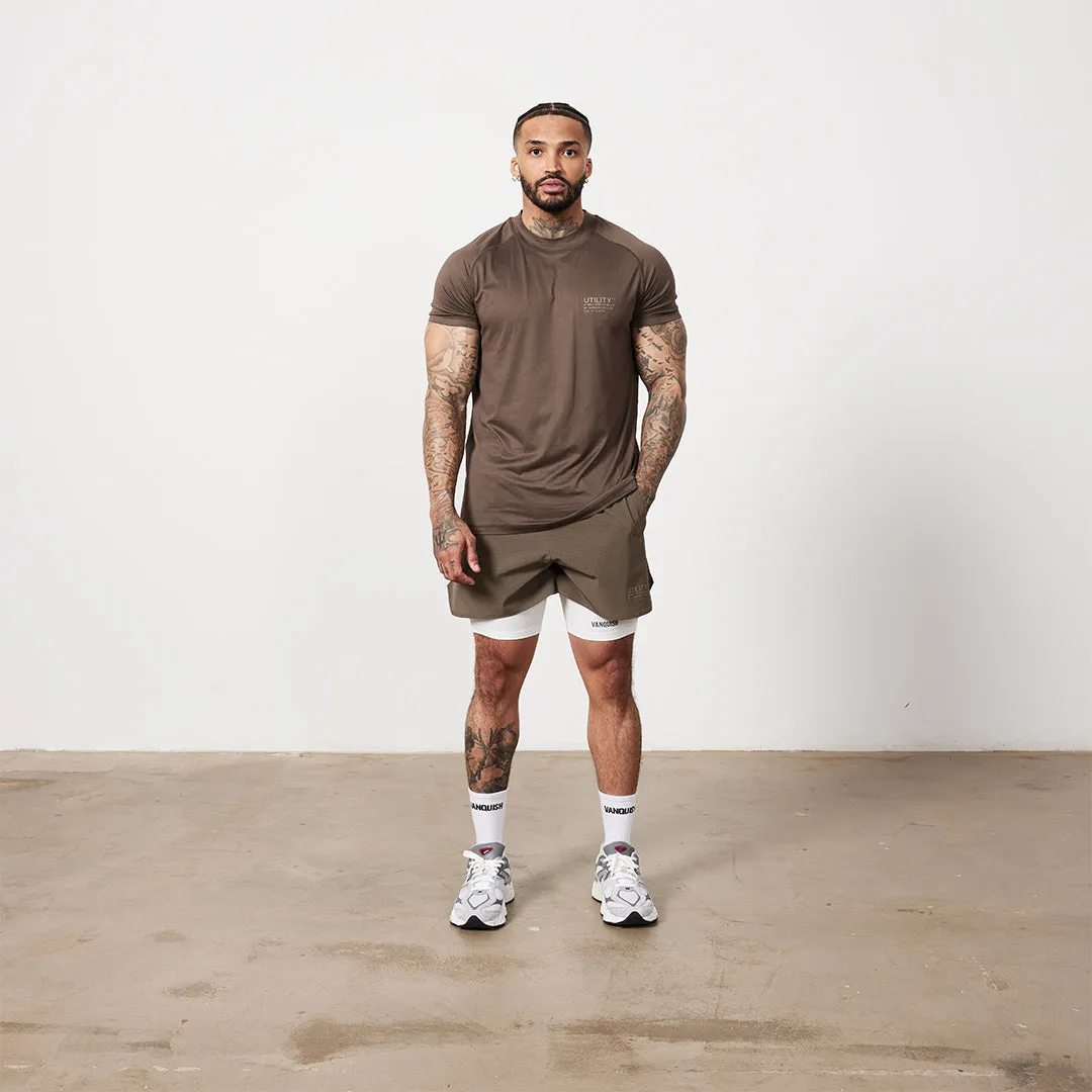 Vanquish Utility Brown Performance Shorts