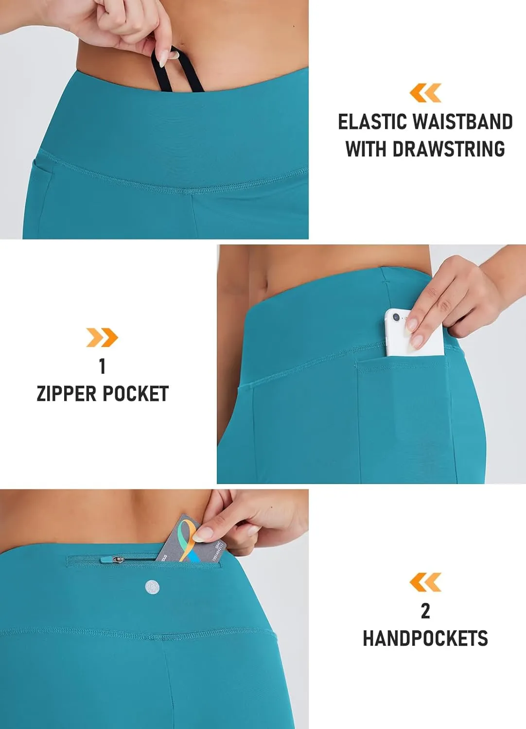 Women's 4" Swim Shorts High Waisted UPF50  Board Shorts Tummy Control Boy Shorts Swimsuit Bottoms